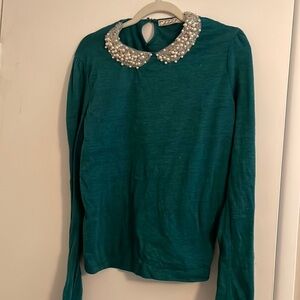 Emerald Green Embellished Top